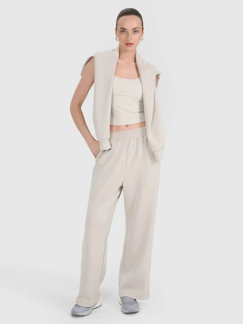 Bluza damska dresowa 4F F1562 lekka i miękka beżowa 