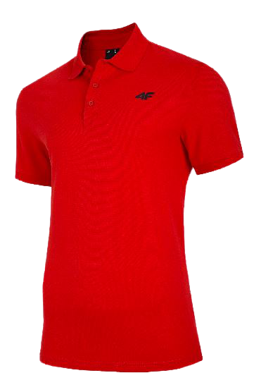 T-shirt męski 4F polo TSM008 czerwony